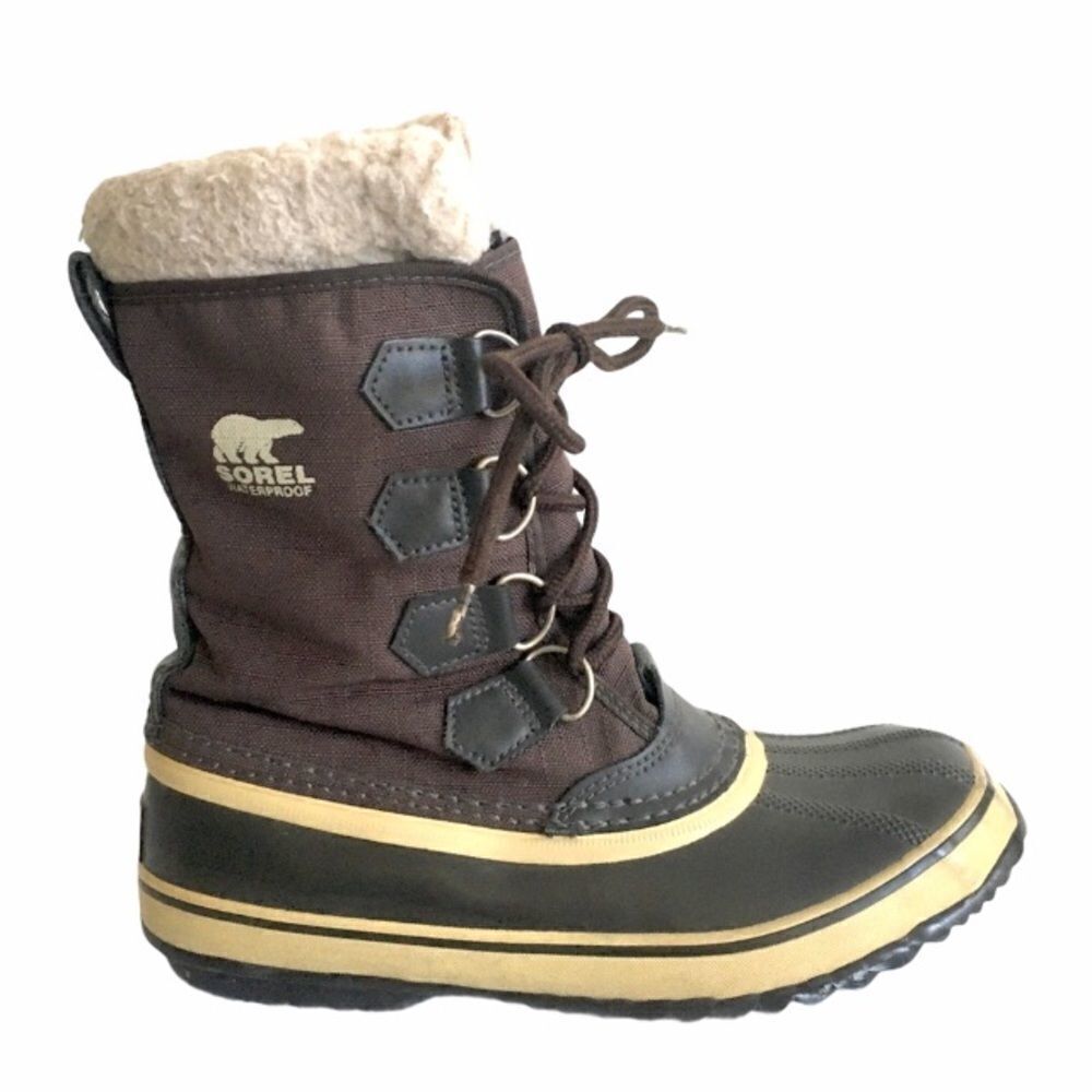 SOREL Women’s Winter Carnival Waterproof Lace Up Winter Snow Boot Taupe Brown 7